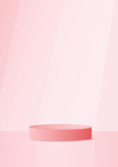 Sales podium poster. Three dimensional concept product display for promotion advertising, background, banner.