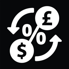 Exchange rate icon, vector exchange rate icon, exchange rate, vector illustration