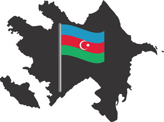Azerbaijan flag pin map location 2023050689