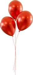 Fotobehang 3D Render Floating Red Balloons © Arasigner