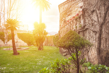 Old villa in Ravello, Italy with a garden