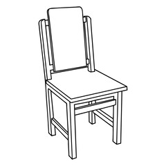 chair sketch vector illustration