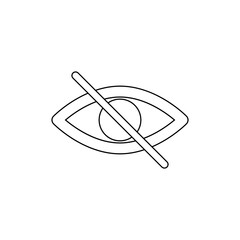 Eye icon vector. optic illustration sign. open symbol. see logo.