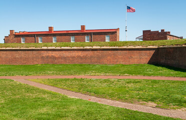 Fototapeta premium Clear Day at Fort McHenry National Monument and Historic Shrine