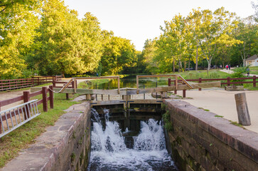 Fototapeta na wymiar Lock at Chesapeake and Ohio Canal National Historical Park