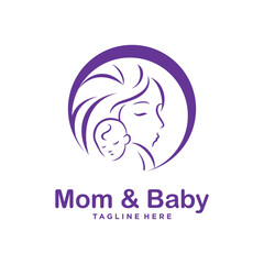 Mother's love logo illustration vector design