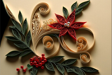 paper quilling Christmas, Generative AI