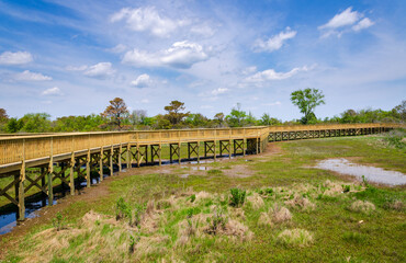 Boardwalk at Assateague Island off the coasts of Maryland and Virginia