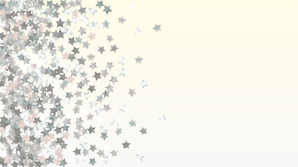 Realistic Background with Confetti of Glitter Star Particles. Sparkle Lights Texture. Celebration pattern. Light Spots. Star Dust. Christmass Design. Explosion of Confetti. Design for Advertisement.