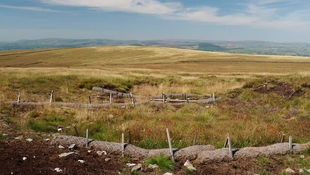 Repairing eroded peat bog, Lancashire