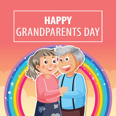 Happy grandparent day with background