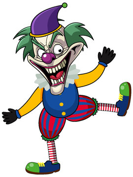 recommend clip art: Creepy joker cartoon character