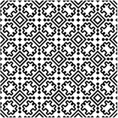 Abstract seamless monochrome pattern on white background for coloring. Design for banner, card, invitation, postcard, textile, fabric, wrapping paper, coloring book.