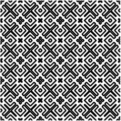 Abstract seamless monochrome pattern on white background for coloring. Design for banner, card, invitation, postcard, textile, fabric, wrapping paper, coloring book.