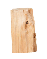 Firewood, chopped oak with knots. On a transparent background. Fuel, environment, ecology.