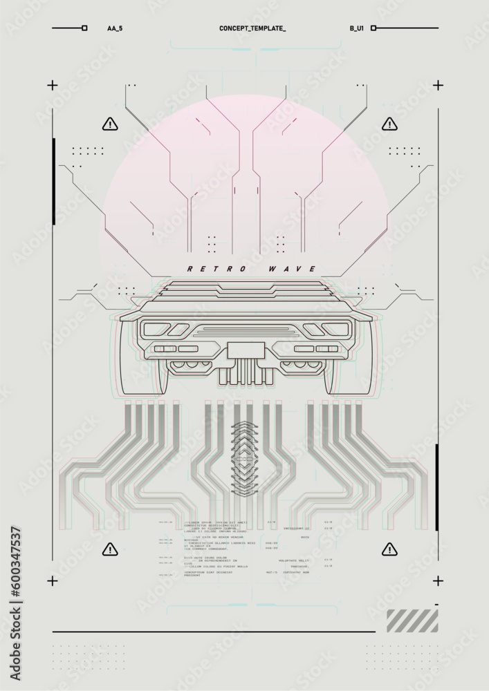 Poster cyber culture, cyberpunk futuristic poster. programming and virtual environments. hacking, modern fl