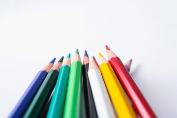 color pencils isolated on white