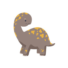 Cute baby dinosaurs. Hand drawn cartoon vector illustrations isolated on white background.