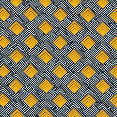 A geometric design with diamonds and rectangles arranged in a herringbone pattern, in shades of orange and yellow3, Generative AI