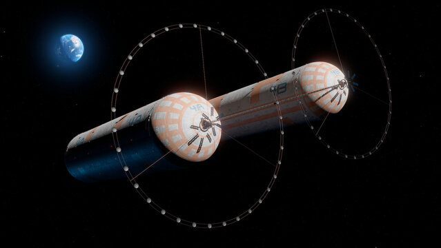 Artwork of an O'Neill Cylinder