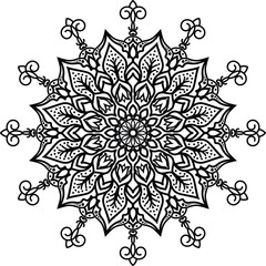 Vector mandala floral background design