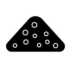 Simple sand silhouette icon. Vector.