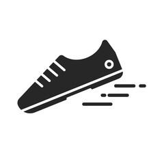 Running shoes silhouette icon. Vector.