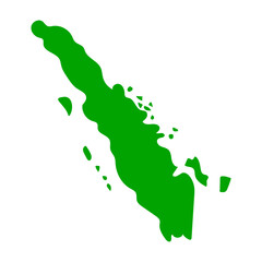 Sumatra Island map icon. Vector.