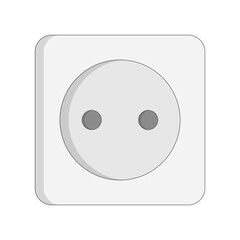 Flat design type C socket icon. Vector.