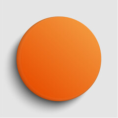 Badge button on background, glass orange circle