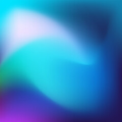 Abstract wavy liquid background. Gradient mesh in dark green, blue, purple vivid color. 