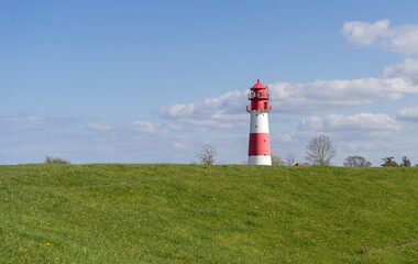 Falshöft lighthouse on the Baltic Sea, Schleswig-Holstein, Germany