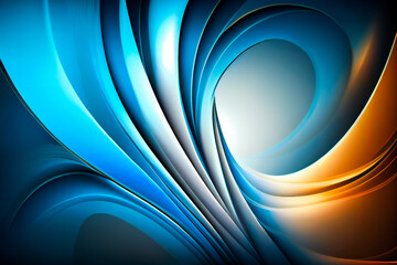 Dynamic Abstract Generative AI Light Blue Background