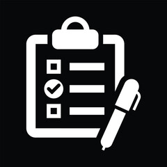 Checklist, short list icon (Vector illustration)