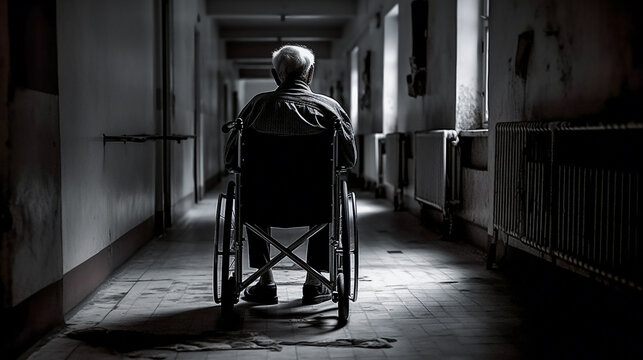 The Aging Plight.  The Lonely Walk.  The Forgotten Generation. AI Generated