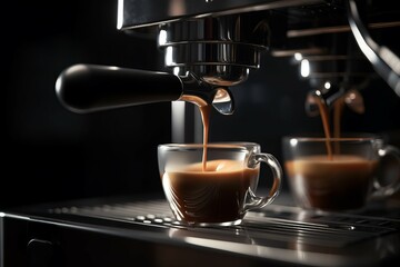 Espresso coffee machine. Generate Ai