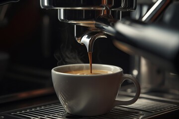 Espresso coffee machine cup. Generate Ai