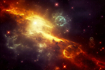 Fototapeta na wymiar Background of galaxy and stars -Ai
