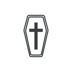 Obraz premium coffin icon black color