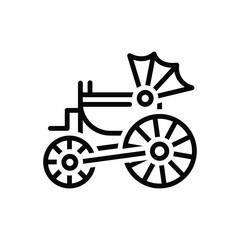 Fototapeta premium Black line icon for century 