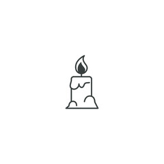candle icon with black color