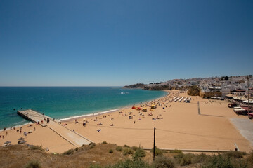 Albufeira beach aerial view (Praia do Peneco), Southern Portugal