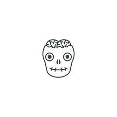 zombie icon with  black color