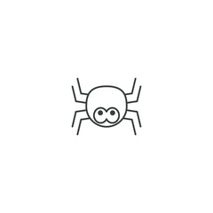spider icon with two eyes black color