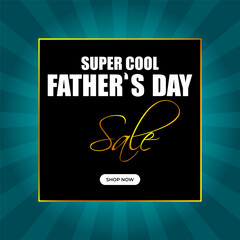 Vector illustration of Happy Father's Day Sale social media story feed mockup template