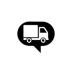 Shipping delivery truck icon isolated on transparent background