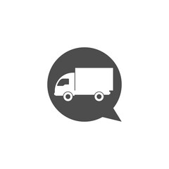 Shipping delivery truck icon isolated on transparent background