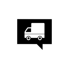 Shipping delivery truck icon isolated on transparent background