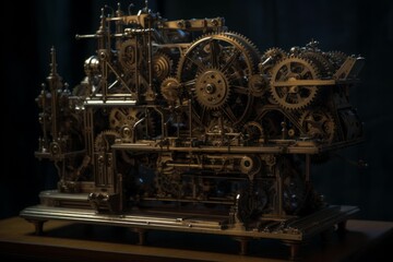 Fototapeta na wymiar Mechanical machine intricate. Generate Ai