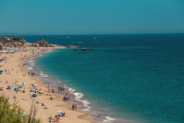Albufeira beach aerial view (Praia do Peneco), Southern Portugal